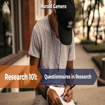 Research 101: Research with Questionnaires