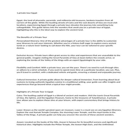 private tour Egypt,                    .