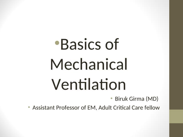 Non Invasive Ventilation - BiPAP & CPAP | PPT