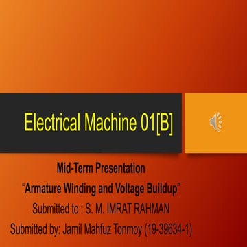 Armature Winding and Voltage Buildup