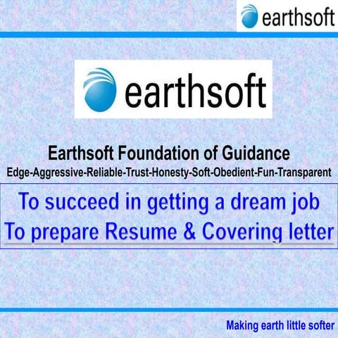 19 earthsoft-preparing resume -n-covering letter
