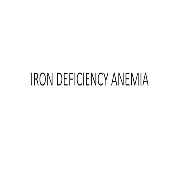 Iron Overload and Deficiency anemia hematology