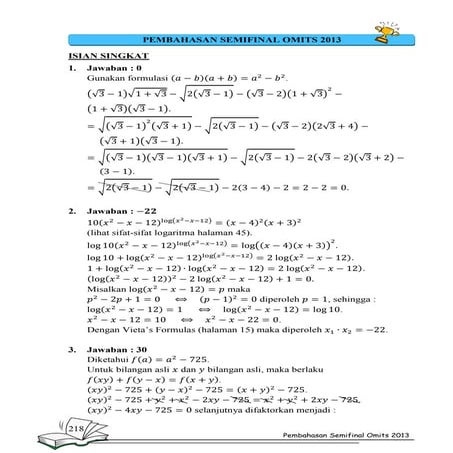 Pembahasan semifinal omits 2013