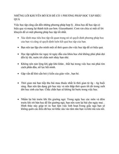 Các Phương Pháp Học Tập Hiệu Quả update 2024