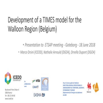 Developmentof a TIMES model for the WalloonRegion(Belgium)
