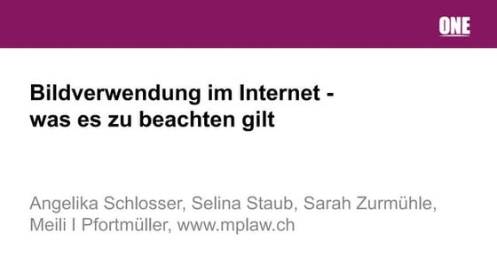 Bildverwendung im Internet - was es zu beachten gilt