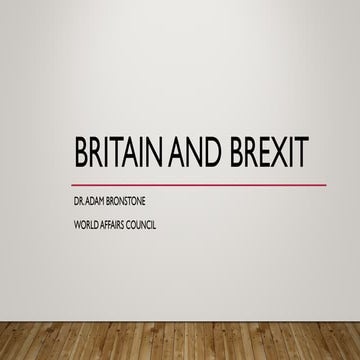 Britain and Brexit | PPT