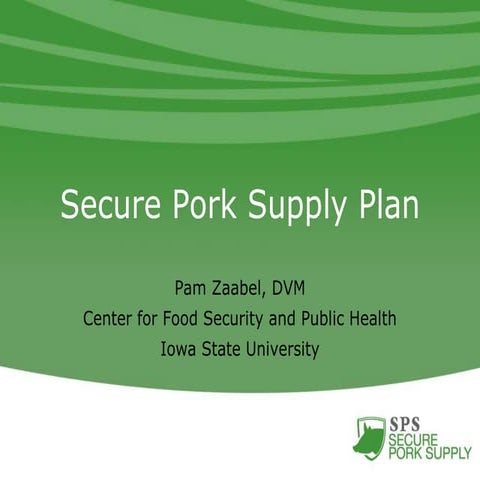 Secure Pork Supply Plan