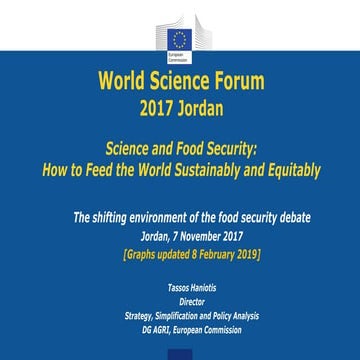 Science and food security: How to feed the world sustainably and equitably