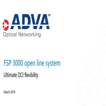 FSP 3000 open line system – Ultimate DCI flexibility
