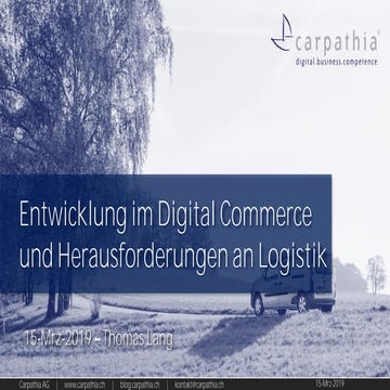 Entwicklung im Digital Commerce und Herausforderungen an Logistik