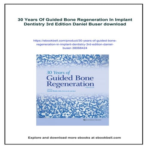 30 Years Of Guided Bone Regeneration In Implant Dentistry 3rd Edition ...