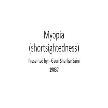 Myopia 