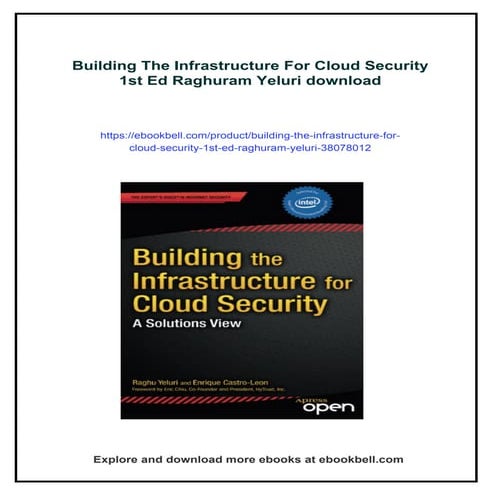 Building The Infrastructure For Cloud Security 1st Ed Raghuram Yeluri