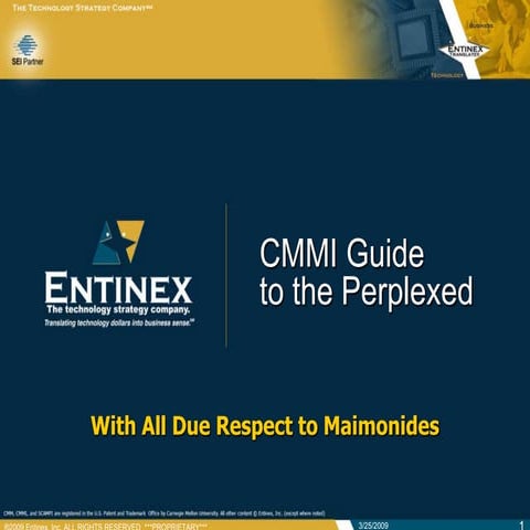 CMMI Guide to the Perplexed
