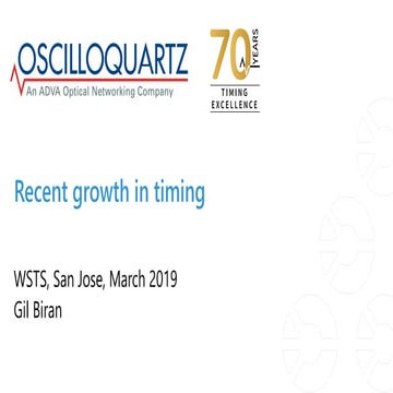 Recent growth in timing