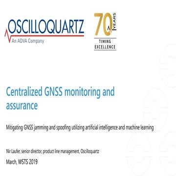 Centralized GNSS monitoring and assurance