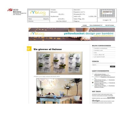 Clipping YBlog 14/04/12 @ IED Barcelona