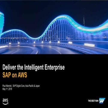 SAP & AWS - AWS Summit, Sydney, May 2019