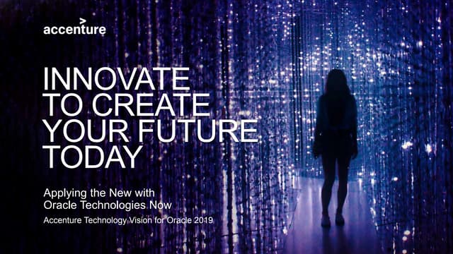 Oracle Technology Vision Accenture Technology Vision for Oracle 2019