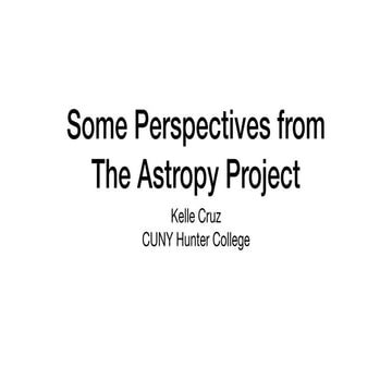 Some perspectives from the Astropy Project