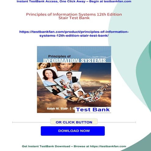 Principles of Information Systems 12th Edition Stair Test Bank