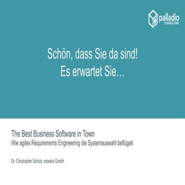 The Best Business Software in Town - Wie agiles Requirements Engineering die ...
