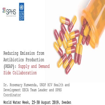 World Water Week 2019: Reducing Emissions from Antibiotics Production (REAP)