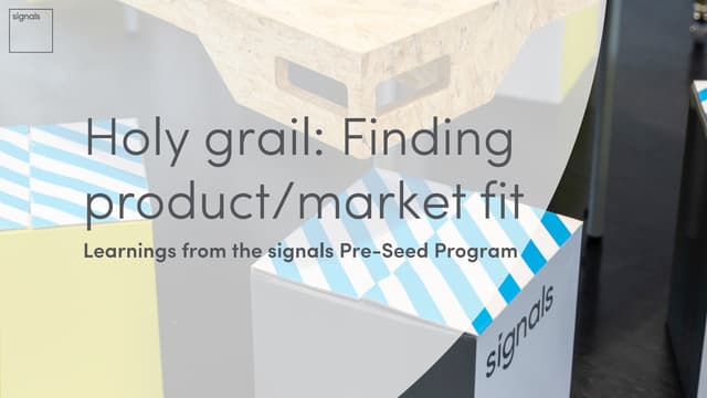Finding Product/Market Fit