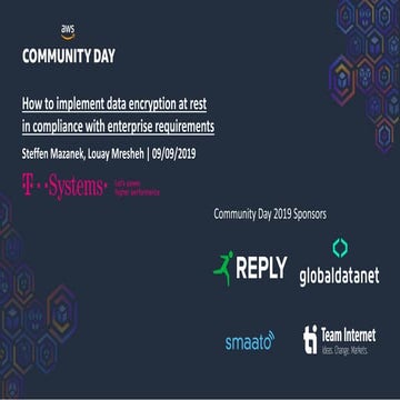 How to implement data encryption at rest in compliance with enterprise requir...