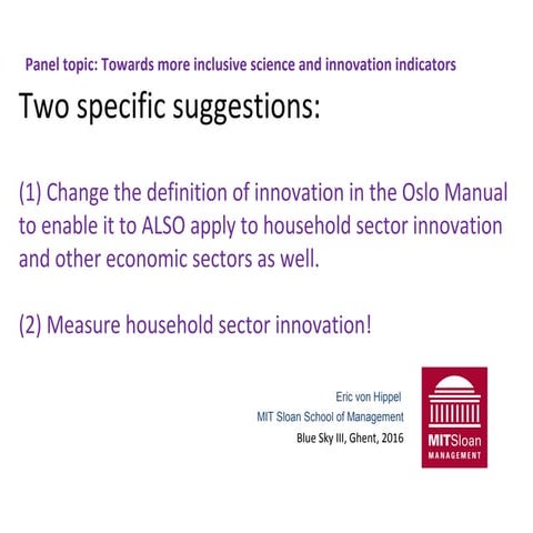 von Hippel - Toward more inclusive science and innovation indicators