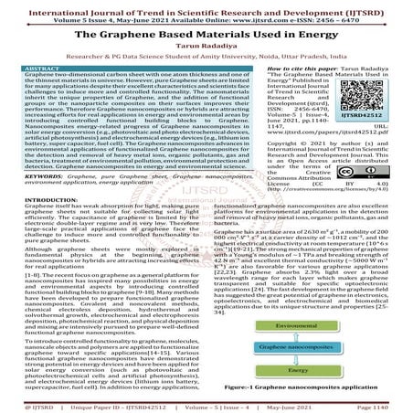 Doping of graphene and its application in photo electrochemical water ...