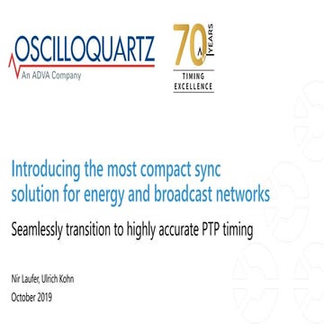 Introducing the most compact sync solution for energy and broadcast networks