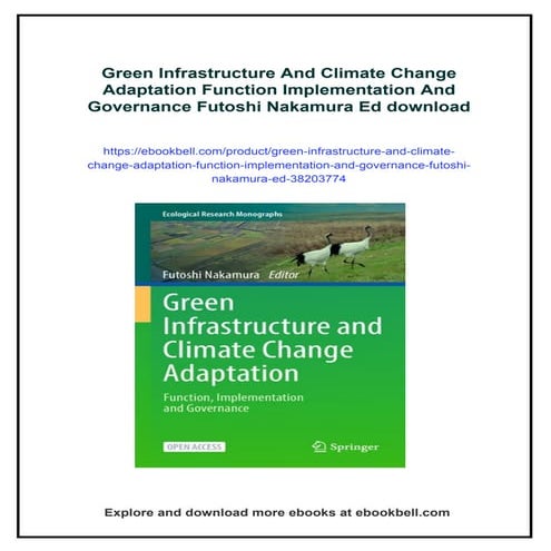 Green Infrastructure And Climate Change Adaptation Function