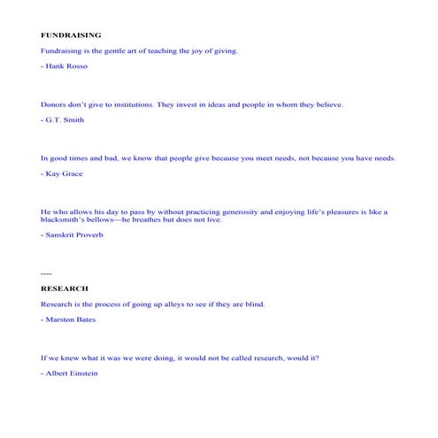 Fundraising Quotes