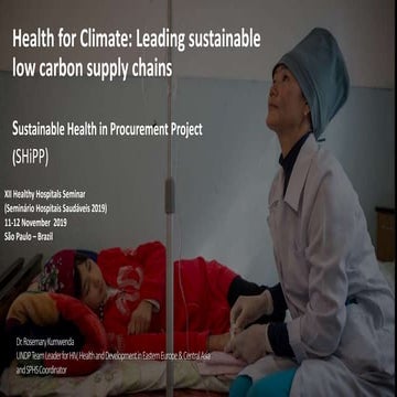 Sustainable Procurement Index for Health (SPIH) Virtual Session | PPTX