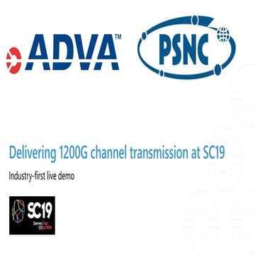 Delivering 1200G channel transmission at SC19