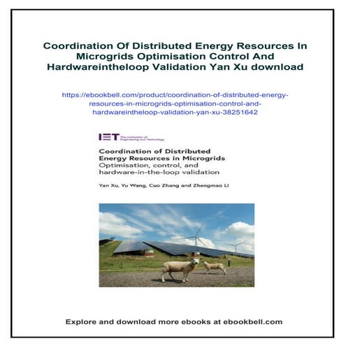 Coordination Of Distributed Energy Resources In Microgrids Optimisation Contr...