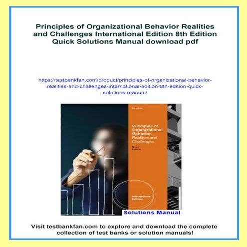 Principles of Organizational Behavior Realities and Challenges ...