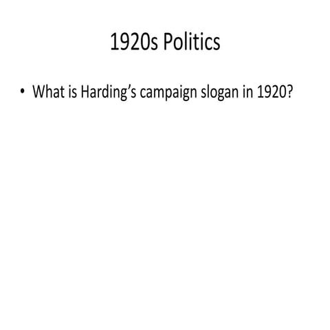 APUSH 1920s quiz game