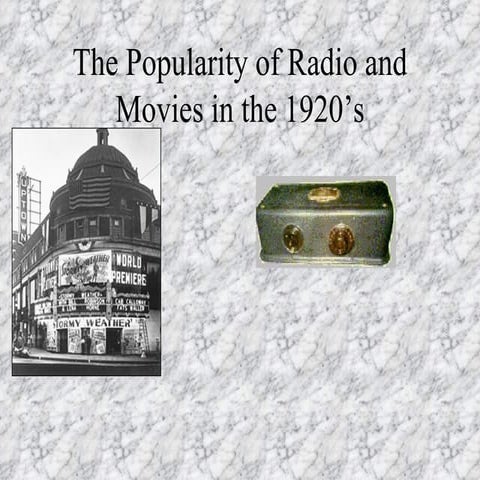 1920s Radio And Tv