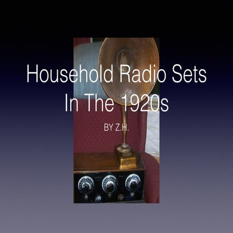Household Radio Sets in The 1920s | PDF