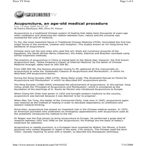 Yamamoto new scalp acupuncture | PDF
