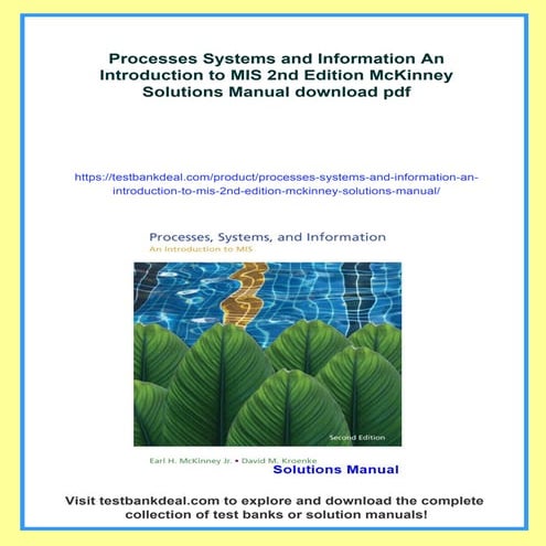 Processes Systems and Information An Introduction to MIS 2nd Edition ...