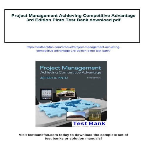 Project Management Achieving Competitive Advantage 3rd Edition Pinto ...