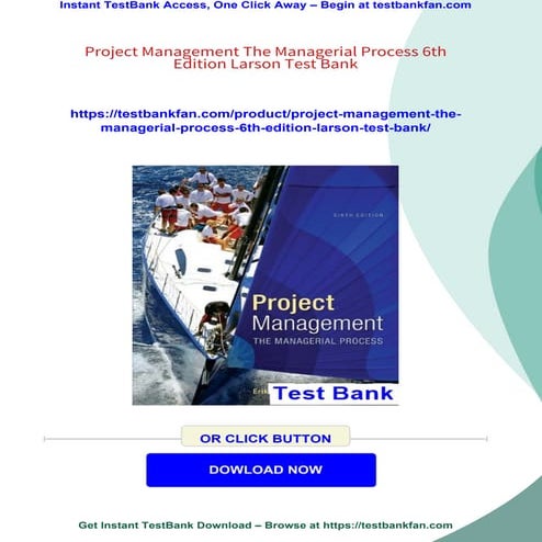Project Management The Managerial Process 6th Edition Larson Test Bank