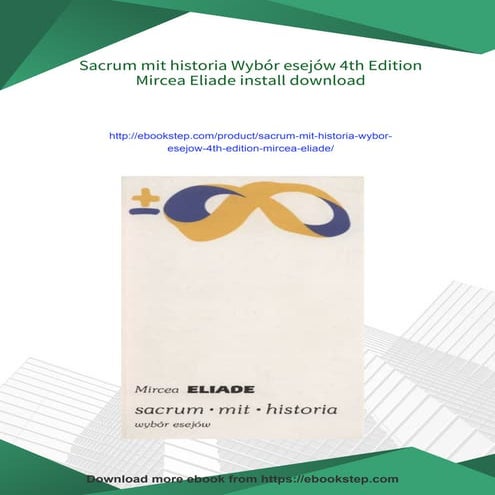 Eliade Sacrum Mit Historia Pdf