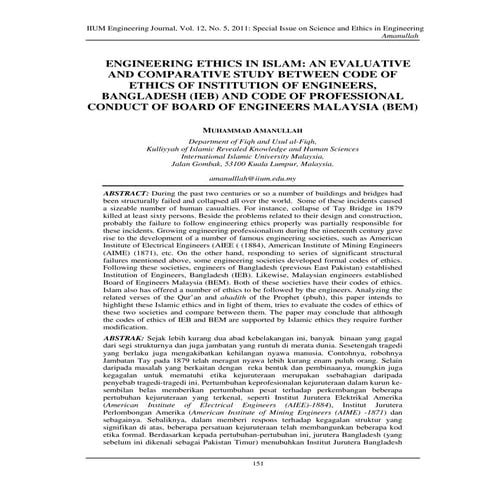 Engineering ethics in Islam