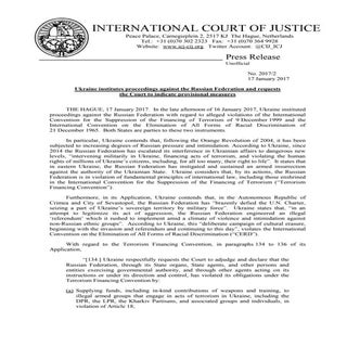 Иск Украины к России в международно...