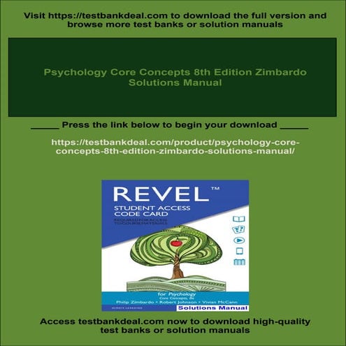 Psychology Core Concepts 8th Edition Zimbardo Solutions Manual